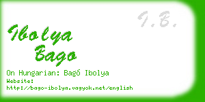 ibolya bago business card